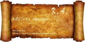 Kürti Amadea névjegykártya